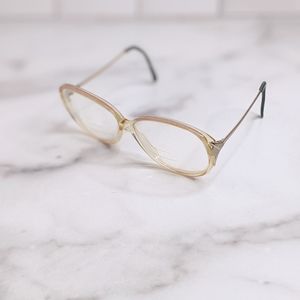 Vintage retro wide round eyeglasses